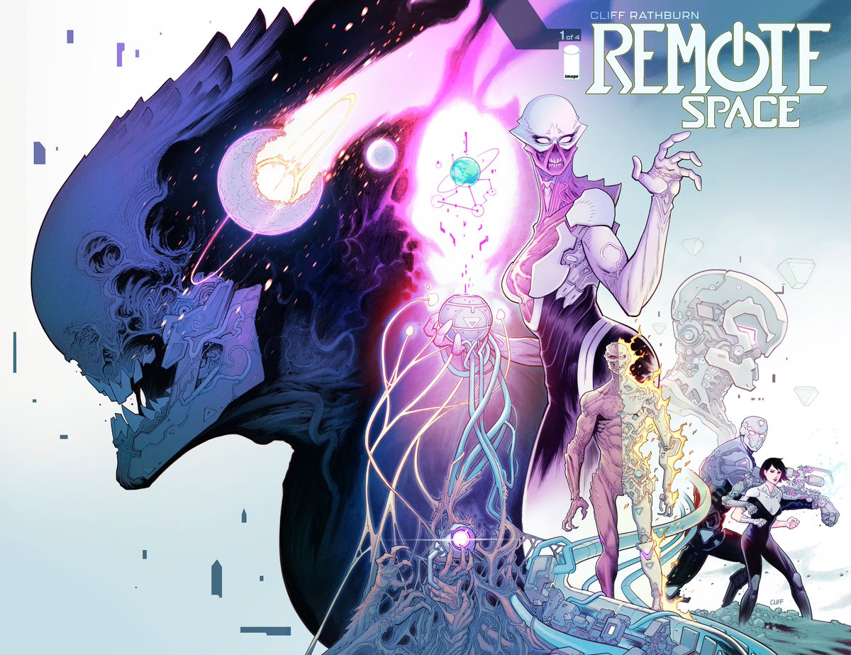 cliff_rathburn's tweet photo. My book Remote Space is coming out June 12

it's going to be 4 issues full color.  penciling, inking, coloring, lettering all by me. https://t.co/UNfFHs9AMP