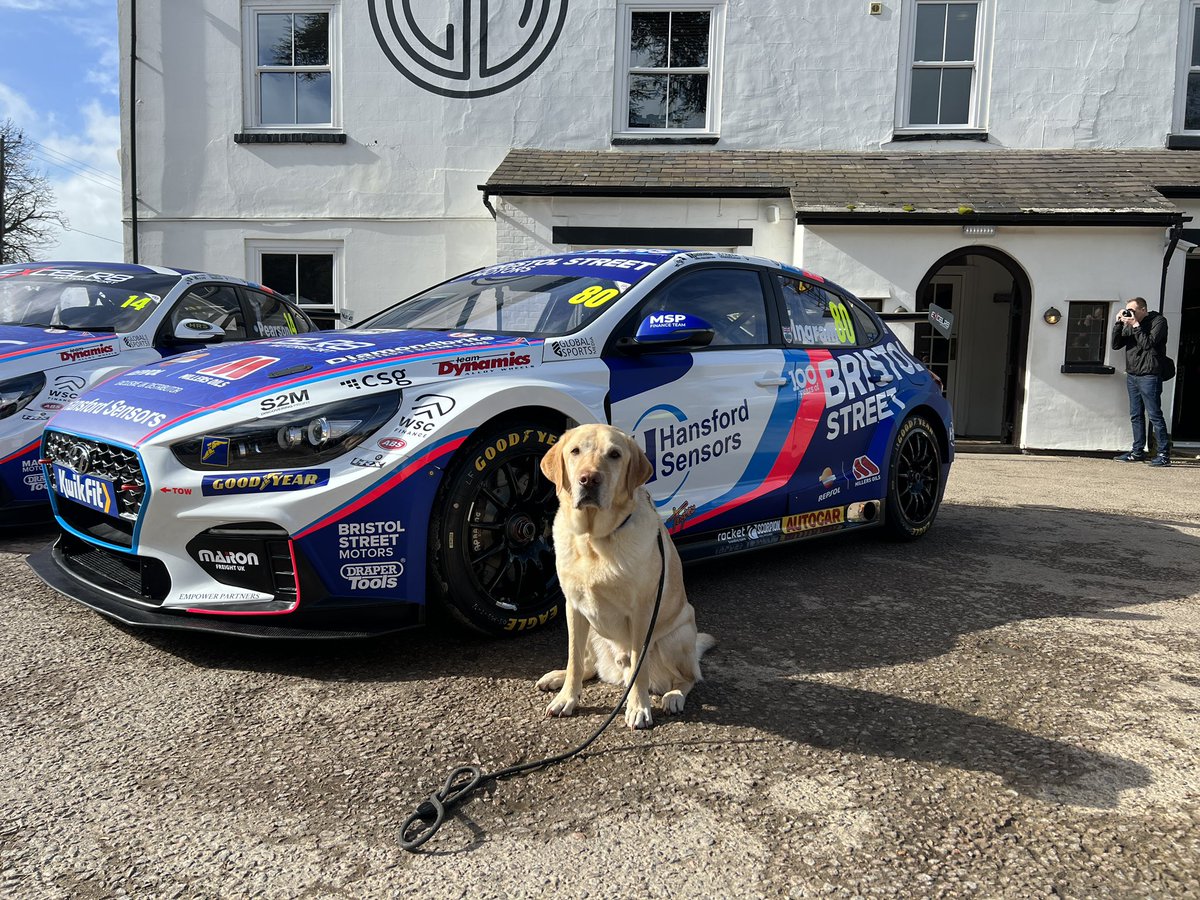 Out with the gold mirrors and in with the golden Labrador!! Thank you so much to everyone that came to support us today as we launched our @BristolStMotors @Excelr8M 2024 @BTCC car at @CaffandMac