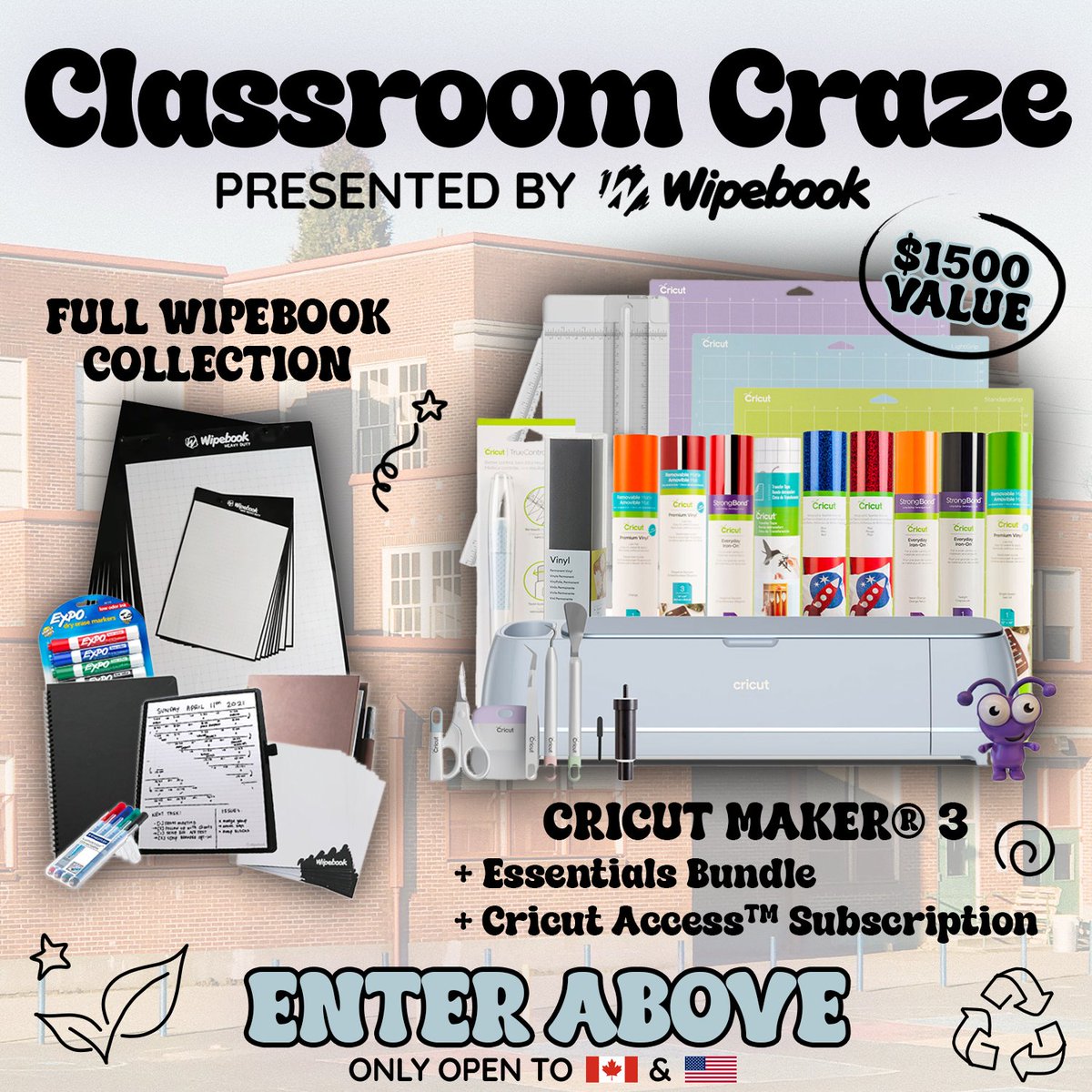 🧑‍🏫CLASSROOM CRAZE GIVEAWAY🎒 Celebrate the arrival of spring with Wipebook! Enter for a chance to win a delightful prize pack of teacher gifts, perfect for the classroom.🏫 ENTER NOW to win this prize pack valued at $1500💰 LINK TO ENTER: wipebook.com/CrazeX Make sure to