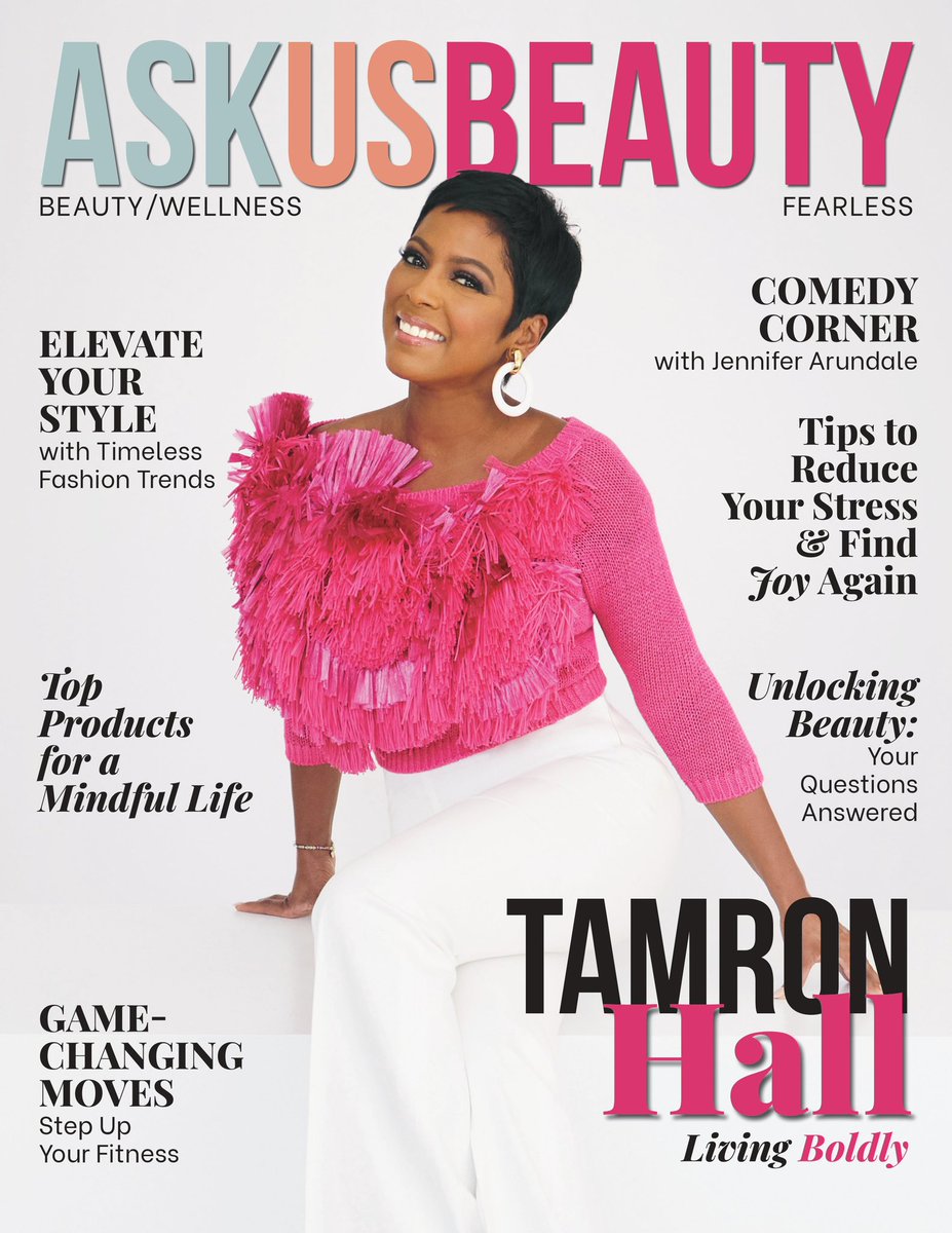 Our latest issue of Ask Us Beauty Magazine with cover star @tamronhall is out now in both print and digital. #positivemedia #womeninmedia #tamronhall #tamfam #watchwheretheyhide #askusbeautymagazine