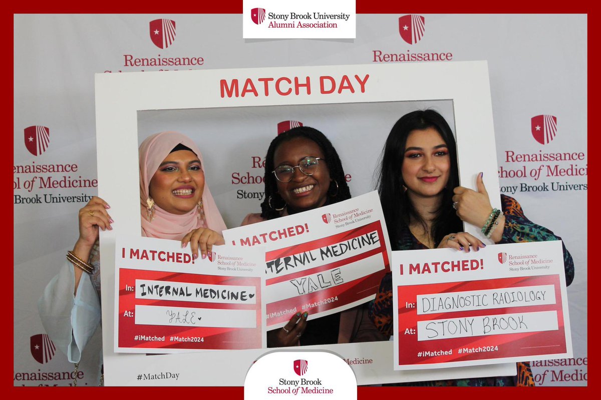 Congratulations to the 124 @stonybrooku medical students who matched today! To those joining us for your residency, we're honored to have you at @StonyBrookMed. We look forward to seeing all you will accomplish! #Match2024 #SeawolvesForLife #WeAreStonyBrookMedicine