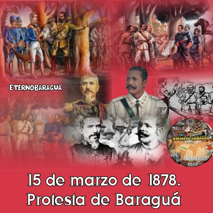 La Protesta de Baraguá. Negativa a aceptar el convenio de paz conocido como Pacto del Zanjón, que dio fin a la guerra de los 10 años.Liderada por el mayor general Maceo, altos jefes, oficiales y tropas orientales a su mando, protagonizada en Mangos de Baraguá.#HistoriaAlDía