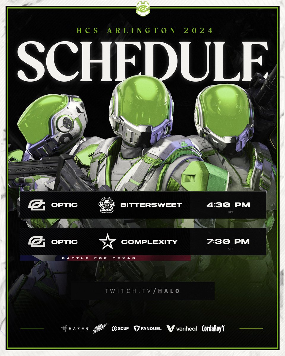 Our Friday schedule. #OpTicHalo