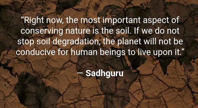 Language may divide us. Religion may divide us. Our class, caste, race & economic status may divide us-all are man-made divisions of no Existential consequence. What unites all of us is Soil- the Source of all Life on this Planet- Sg
#MissionSoil #CleanSoilEU
#SaveSoil