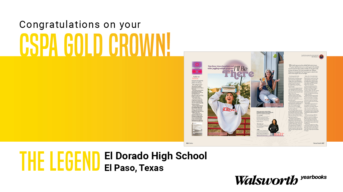 yearbookforever's tweet photo. We want to congratulate the yearbook staff at Eldorado High School for being awarded a Gold Crown by CSPA! #Walsworth #Yearbooks https://t.co/eH1ViKyFQv