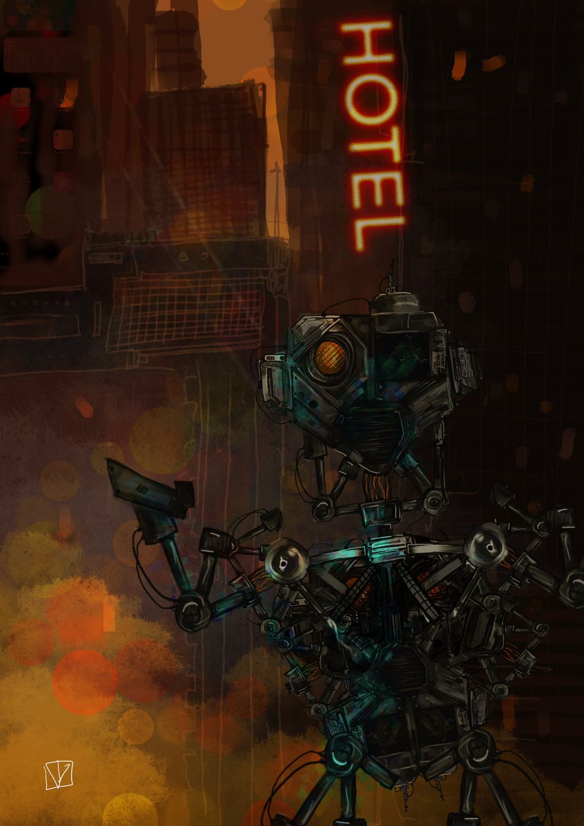 digihull's tweet image. It been a while but got inspired to do some drawing agsin #sciencefiction #procreateart #robotdrawing