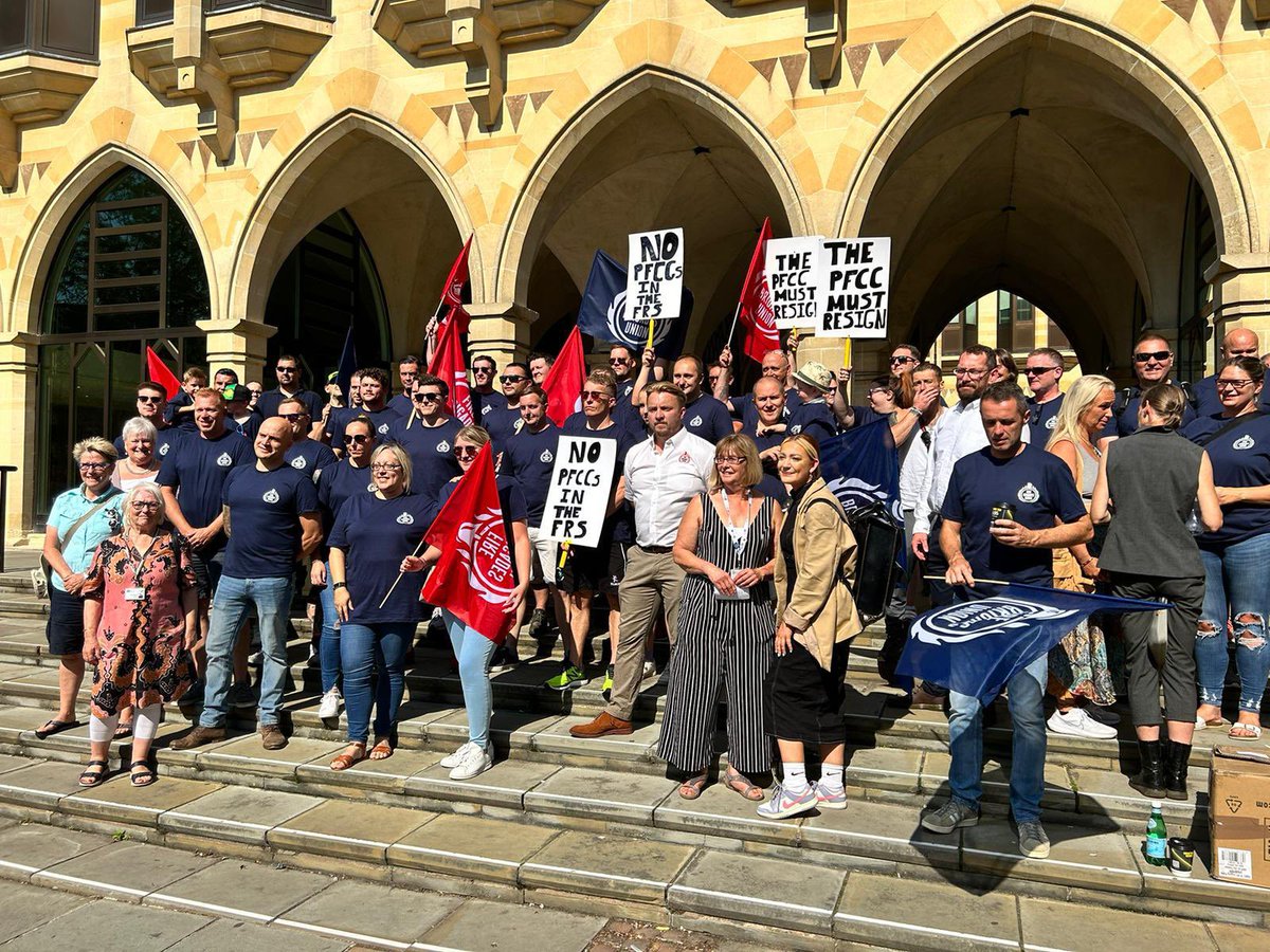 Northamptonshire has seen exactly why firefighters have been calling for the PFCC model to be scrapped. I stood with firefighters in Northants saying just that. This model is open to abuse. @NorthantsFBU ran a superb campaign that demonstrates their organising capabilities.
