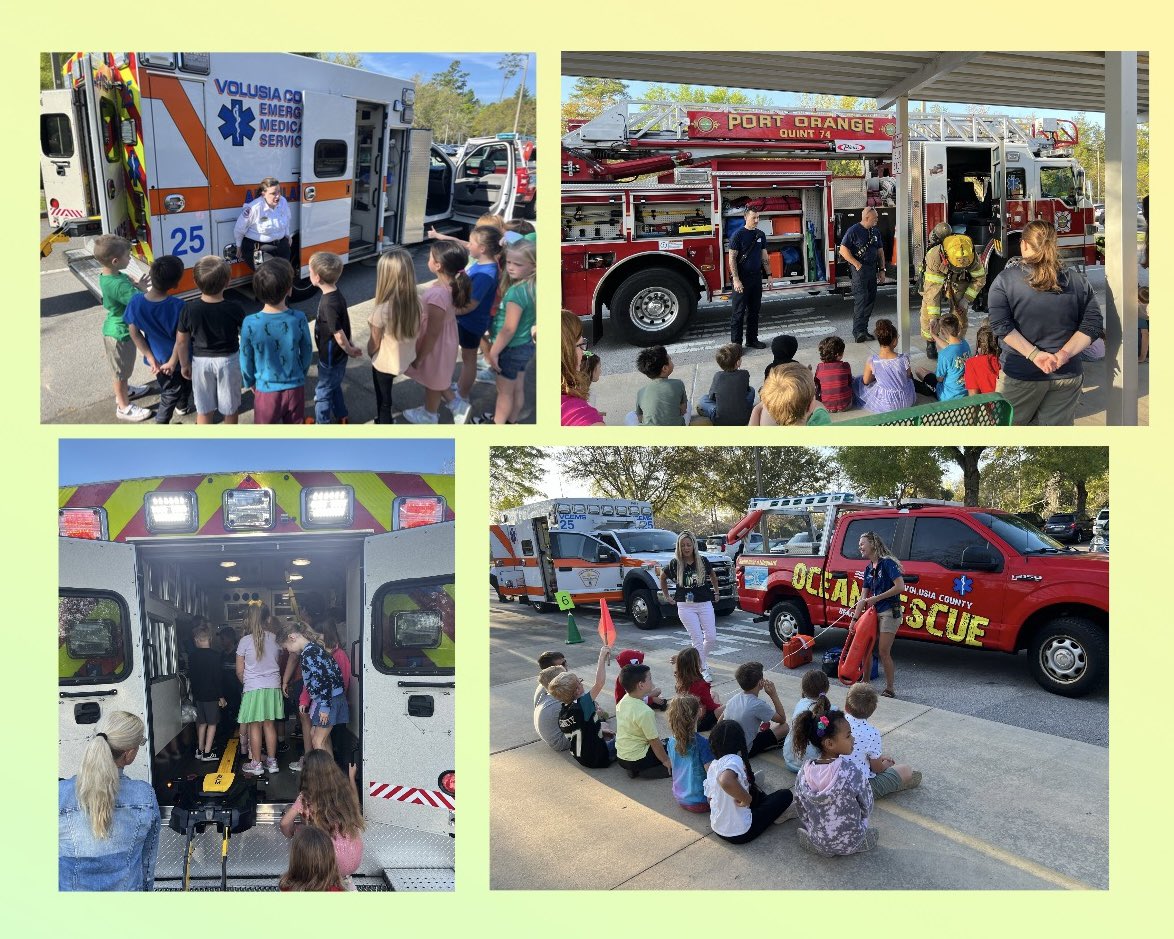 Our Otters had a blast at Vehicle Day today! 💙 Big thank you to <a href="/PortOrange_PD/">Port Orange Police Department</a>, <a href="/yellowstoneland/">YellowstoneLandscape</a>, <a href="/KONAICE/">Kona Ice</a> , <a href="/cityportorange/">City of Port Orange</a> Fire Department, <a href="/VolusiaBeach/">Volusia Beaches</a> Patrol, and <a href="/CountyOfVolusia/">County Of Volusia</a> EMS for your participation!🚓🌿🍧🚒🌊🚑 <a href="/cypresscreekvcs/">Cypress Creek</a>