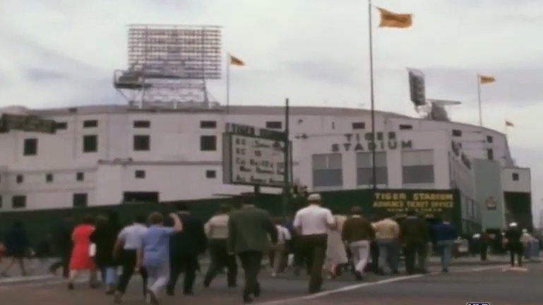 1968. I always enjoyed looking at the yellow pennants of the AL teams flying above Tiger Stadium. A lost tradition at most parks these days?