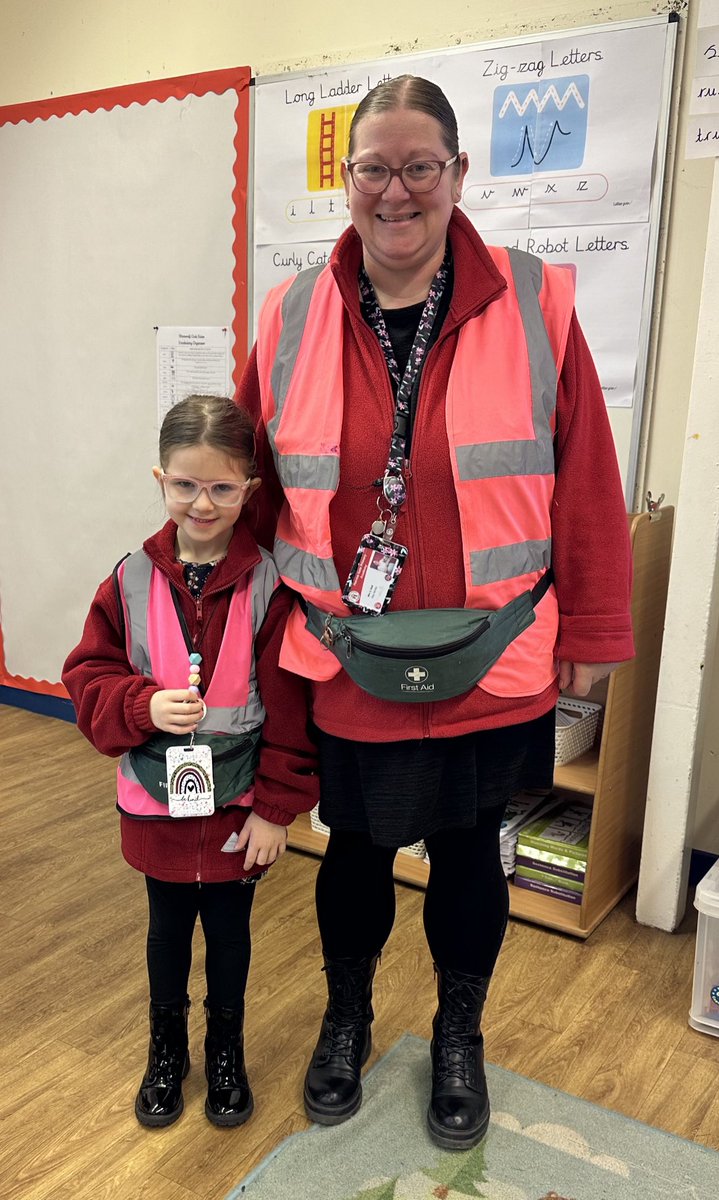 Mrs Hall and Mini Mrs Hall were ready for play today! #harrowgateacademy #comicrelief2024