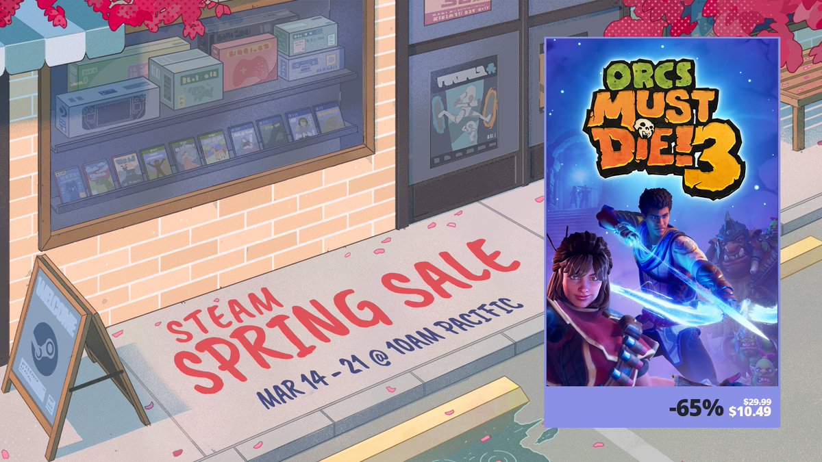 Spring has sprung with the start of the @Steam Spring Sale 2024! 🌷 Get OMD!3 and the classics in our series at all-time low prices. The greatest heroes never take a day off from slaying orcs!