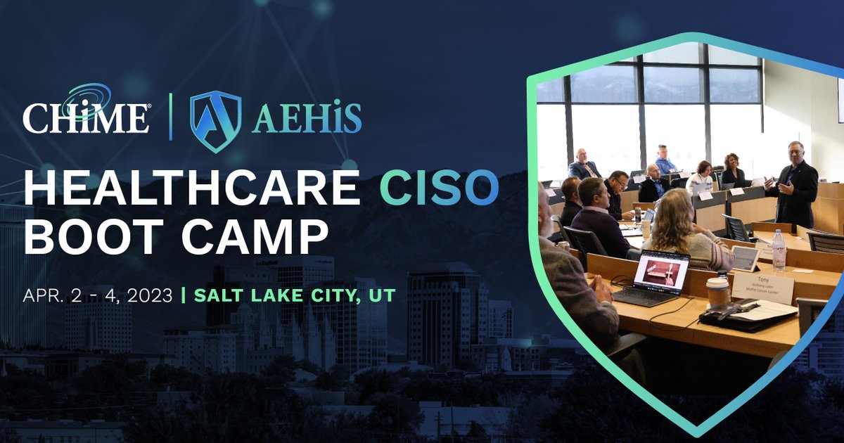 Countdown to the CHIME Healthcare CISO Boot Camp! 🚀 Just weeks left until we kick off on April 2 in Salt Lake City. Advance your career, make lasting connections, and lead with confidence. Register now! chimedhl.org/490baMx 

#DigitalHealthLeaders #CHIMECISOBootCamp