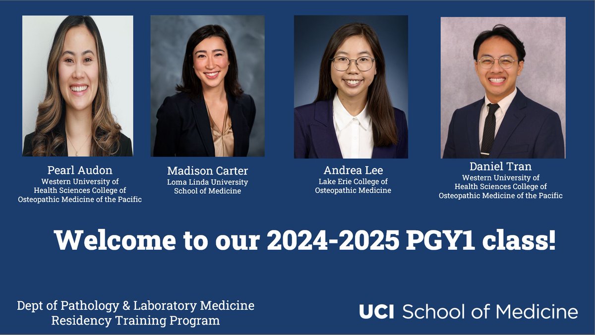 Join us in welcoming our incoming PGY-1 residents! #PathMatch2024 #MatchDay #UCIHealth 🔬🎉🥳