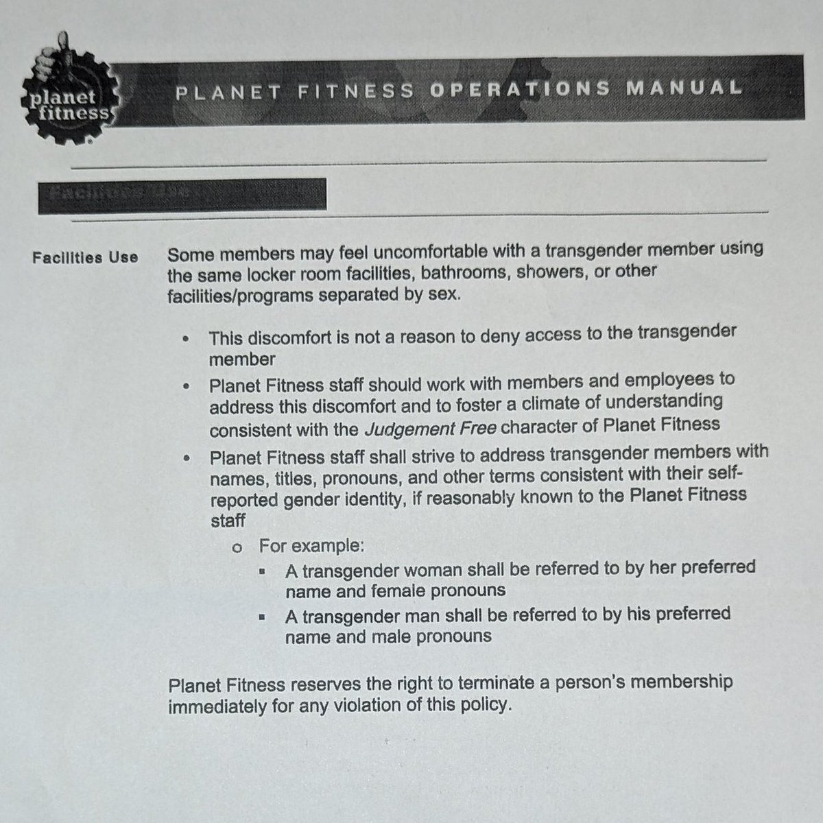 libsoftiktok's tweet image. WOW. Planet Fitness is standing by their decision to allow men in women's locker rooms.

Their policies actually allow males in female spaces. They instruct women to just deal with their discomfort and make sure not to misgender the trans person in their locker room.…