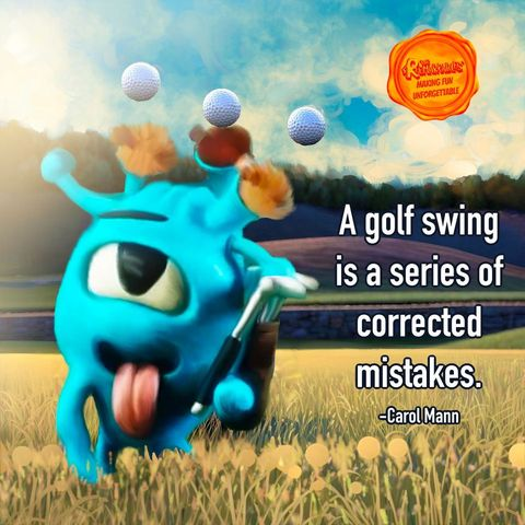 Embrace mistakes, perfect your swing, find your joy ⛳️ 

#TheRemarkables #motivational #Quote