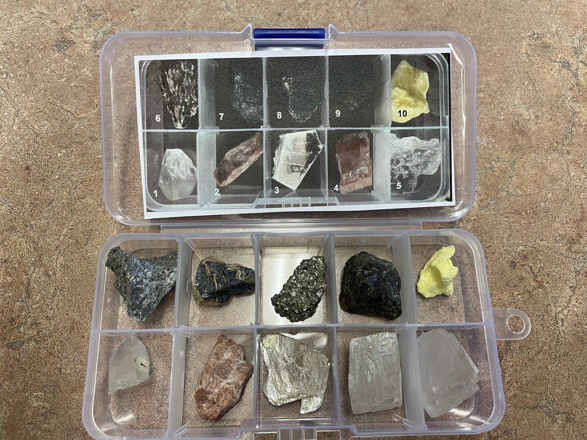 Busy Friday in science 🧪 We learned how minerals can form from warm water cooling and then started to grow our own crystals!  A student made me a hair accessory, the mineral identification lab is ready for Monday and our soil sifters arrived from the <a href="/LeeEatonPTA/">Lee Eaton PTA</a> <a href="/LEelementary/">Lee Eaton Intermediate Knights</a>