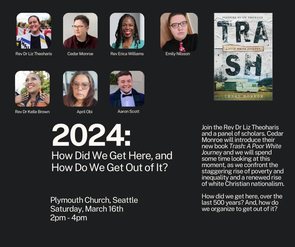 Excited to be in conversation with Cedar Monroe  to discuss  their new book Trash: A Poor White Journey. This book is a MUST READ🙏🏾

For those who want to attend this event online, here is the link: vimeo.com/event/4152815

#setitoff #allpowertotheworkingclass
