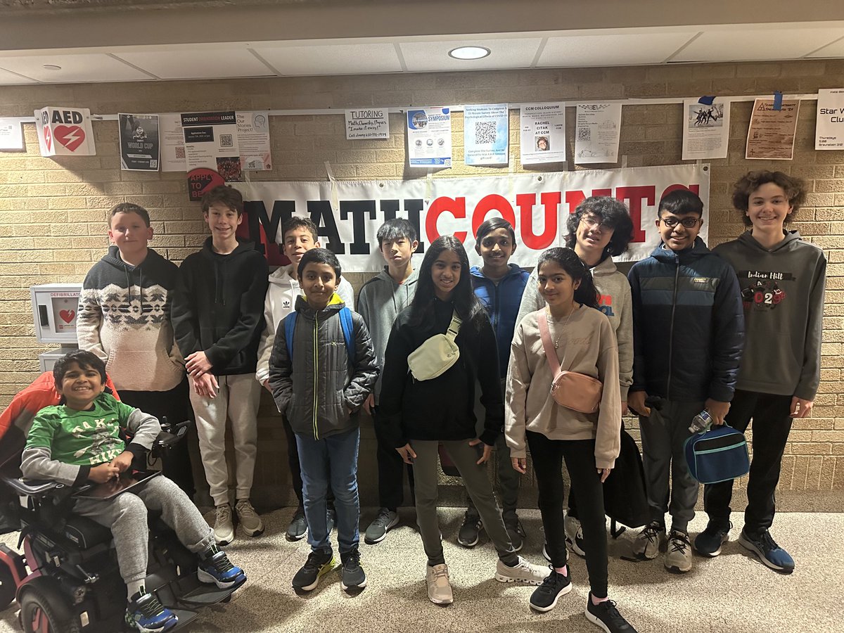 A few weeks ago, our mathletes participated in the MATHCOUNTS Chapter Competition.

Owin Abeysinghe will be traveling to State tomorrow to compete against Ohio’s top young mathematicians! Congratulations Owin and the rest of the team! 👏🏽🎉 #IHPromise ⁦<a href="/IHSchools/">Indian Hill Schools</a>⁩