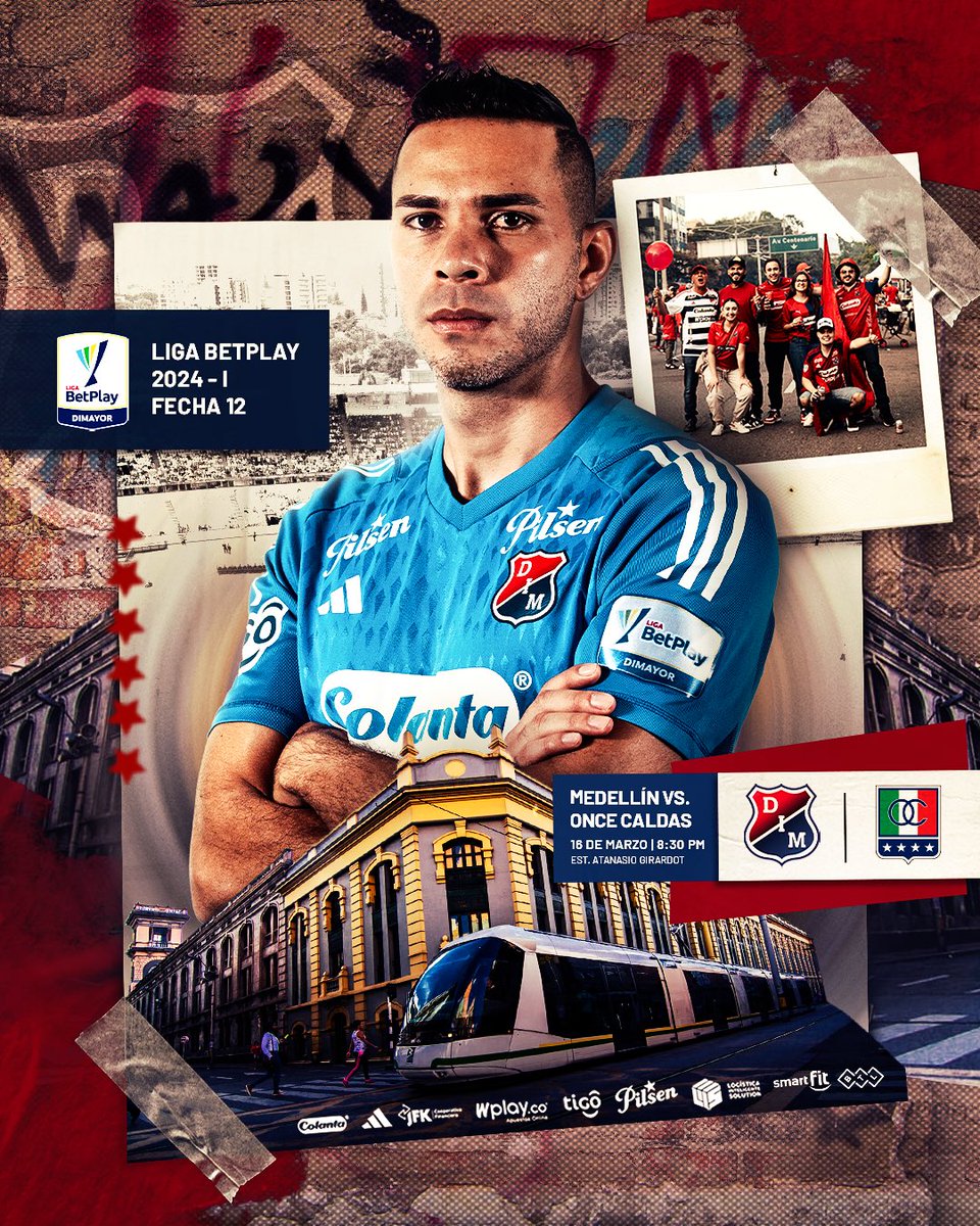 [🔜🔴🔵] Próximo partido:
🆚 <a href="/oncecaldas/">🏆 Once Caldas ⭐️⭐️⭐️⭐️</a> 
🏆 Fecha 12 - Liga Betplay
🗓 Sábado, 16 de marzo
🕞 8:30 p.m.
🏟 Atanasio Girardot
🎟️ App DIM Plus

Señores yo soy del rojo de la montaña🎶 ❤💙

#MásFuertesJuntos ✊