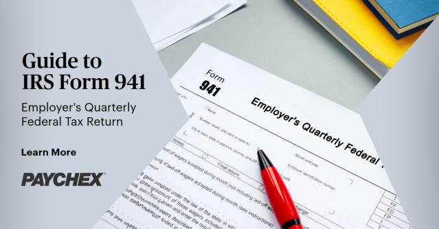 Should you be filing Form 941 this quarter? Paychex covers everything you need to know about this important tax responsibility. #Form941 #Taxes dy.si/HF4gCU2