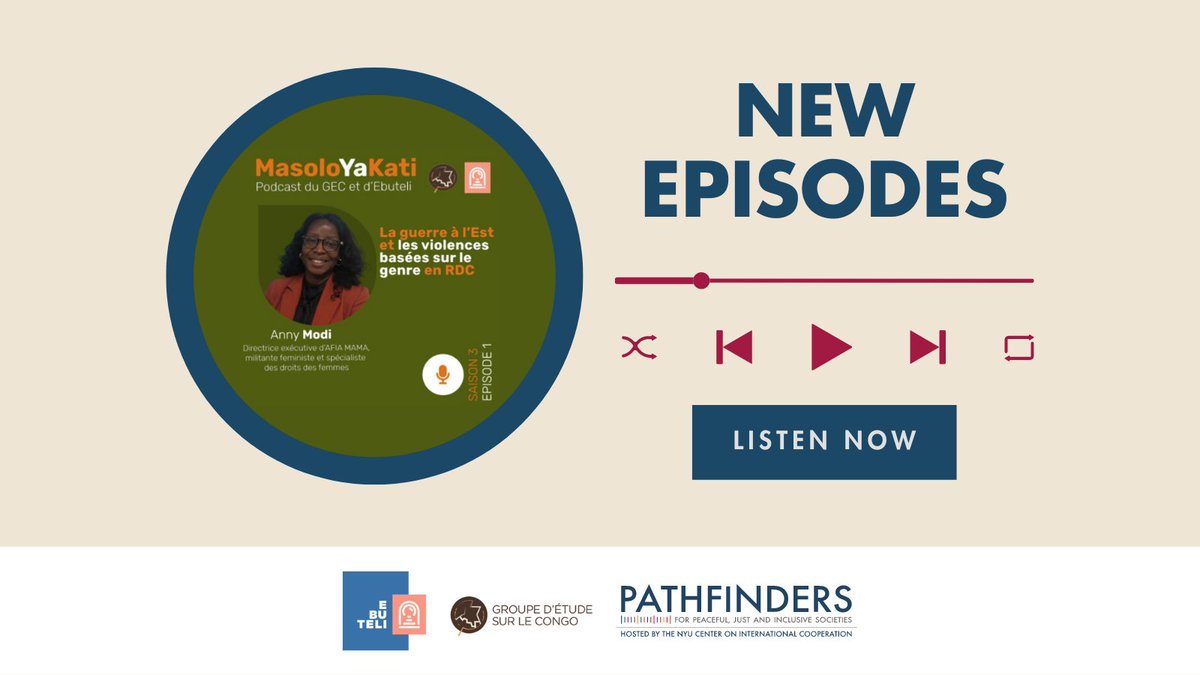💬 Check out this podcast from @ebuteli ft. @annytenga, feminist activist + executive director of @afiamama! 🗣️ In this two-part series, Anny speaks with @leahguyot1 and Alice Viollet to discuss the challenges facing women in the #DRC. 🎙️ Co-produced by @ebuteli + @SDG16Plus