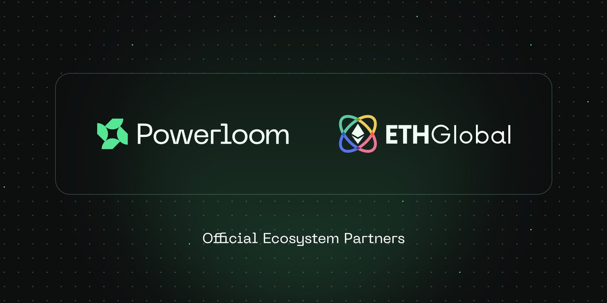 Powerloom's tweet photo. ✨ We're excited to announce that Powerloom is now an Official Ecosystem Partner of @ETHGlobal, supporting minds shaping the future.

As the Composable Data Network for web3, we aim to empower devs with the tools necessary to build rich data apps.