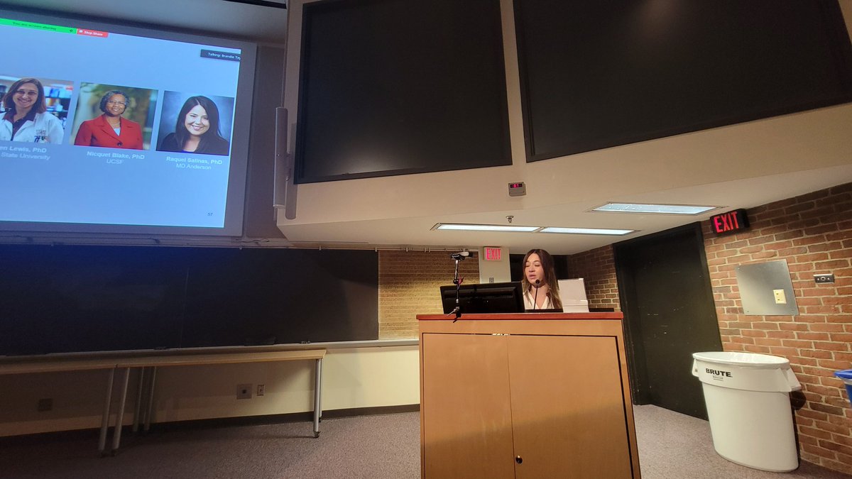 So proud of this outstanding scientist and person @BCT255 defending her thesis today. A @SusanGKomen ASPIRE scholar, @CD_AACR @jitcancer published author and all around superstar. Can't wait to see what the future holds!! @VUMCResearch @VUBasicSciences