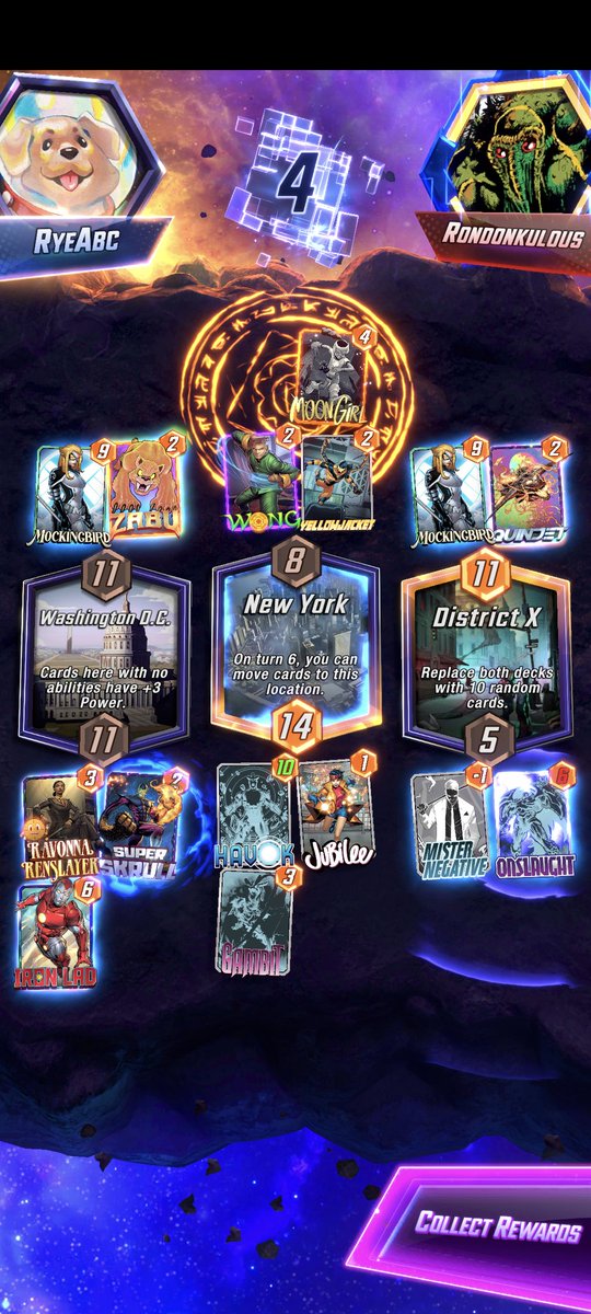 MarvelSnapper's tweet image. A DISTRICT X Tie?!?!? 

What just happened?!?!?

#MarvelSnap