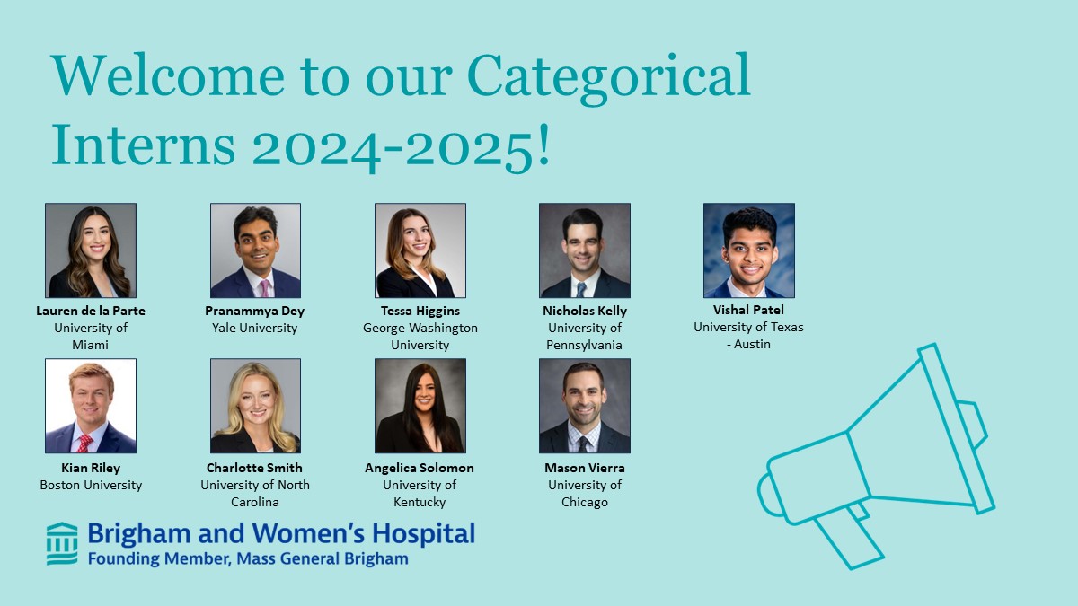 Welcome and congratulations to our @BrighamSurgery categorical interns 2024-2025!