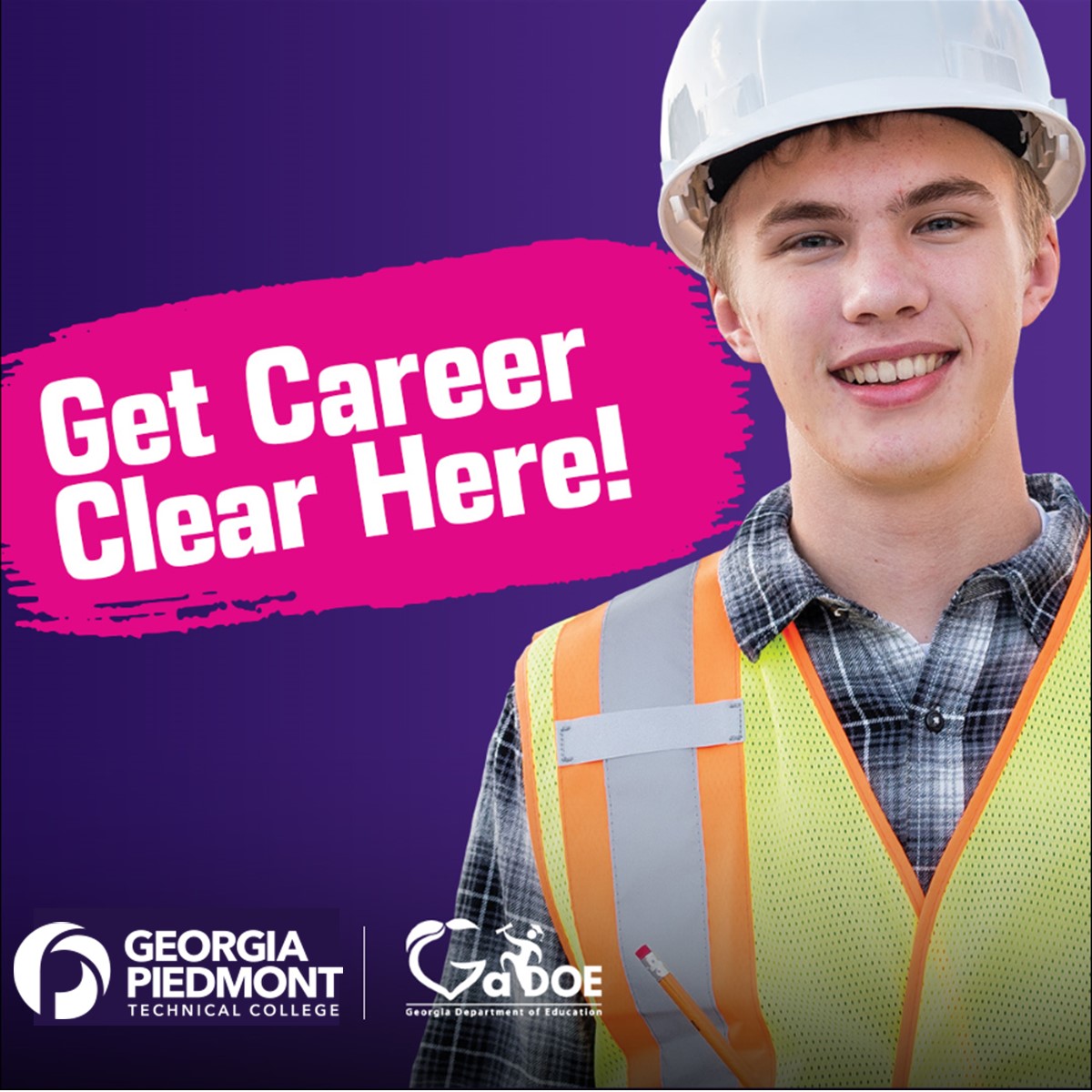 Get Career Clear with CTAE (Career, Technical & Agricultural Education)! Explore career paths while in high school 🎓And GA Piedmont is here to help. Visit CareerClearGeorgia.com for details. #GPTCConnects #CareerClear