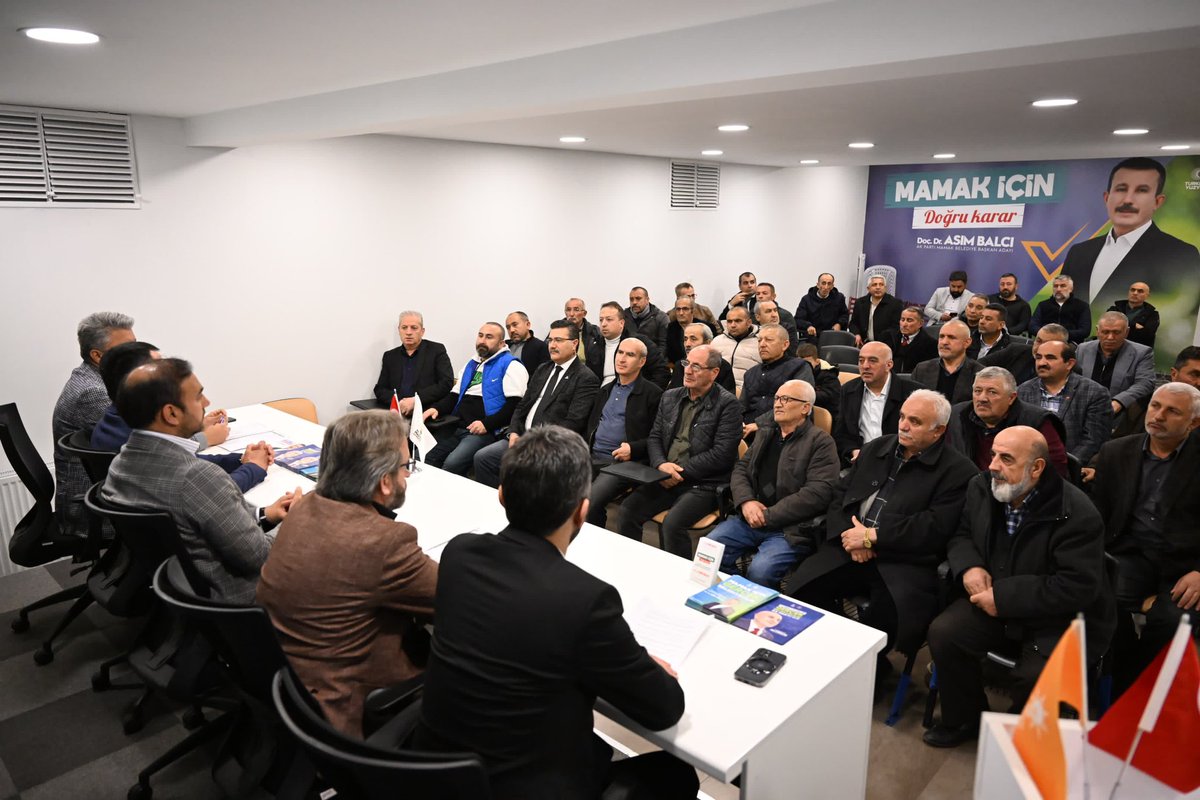 asimbalci's tweet photo. AK Parti Mamak Seçim Koordinasyon Merkezimizde mahalle başkanlarımızla istişare toplantısı gerçekleştirdik. 

Ak kadrolar olarak, durmak yok yola devam… https://t.co/CtPKSzVqEQ