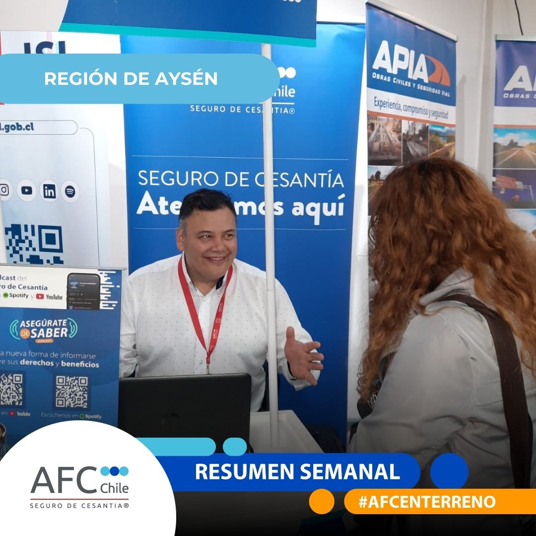 AFC_Chile's tweet image. Volvimos con los  #AFCenTerreno 🌳☀️

Esta semana estuvimos en diferentes #comunas de nuestro país prestando atención a todas tus consultas, para entregarte información acerca del #SegurodeCesantía, sus requisitos y prestaciones:

📍Coyhaique, Región de Aysén
📍Illapel, Región de