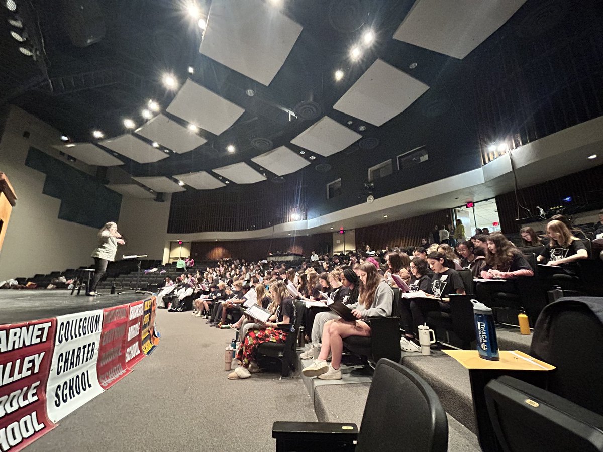 MusicalMrHFMS's tweet photo. @FugettMS Chorus students are rehearsing for tonight’s @PMEAstate District 12 Chorus Fest at Strath Haven HS. 7pm concert- come hear some fantastic students perform an excellent program of music under the direction of Dr. Erina Pearlstein. @WestChesterASD https://t.co/IARhz0PTYV
