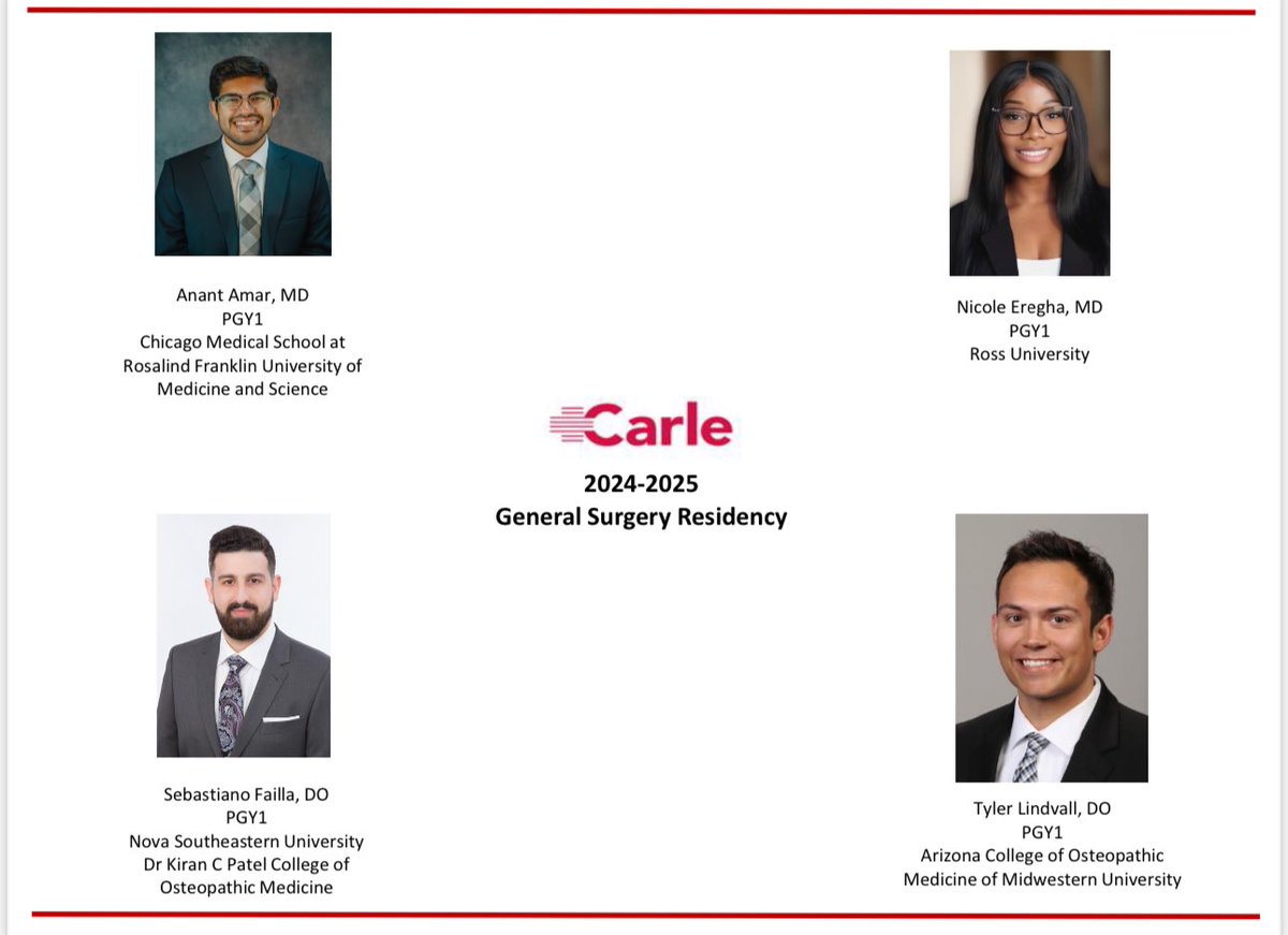 WE MATCHED! So excited for new friends! Please welcome our new interns to our growing Carle GSRP Family 🥹❤️🙌: Anant Amar, Nicole Eregha, Sebastian’s Faill, Tyler Lindvall. See you soon! 🤩