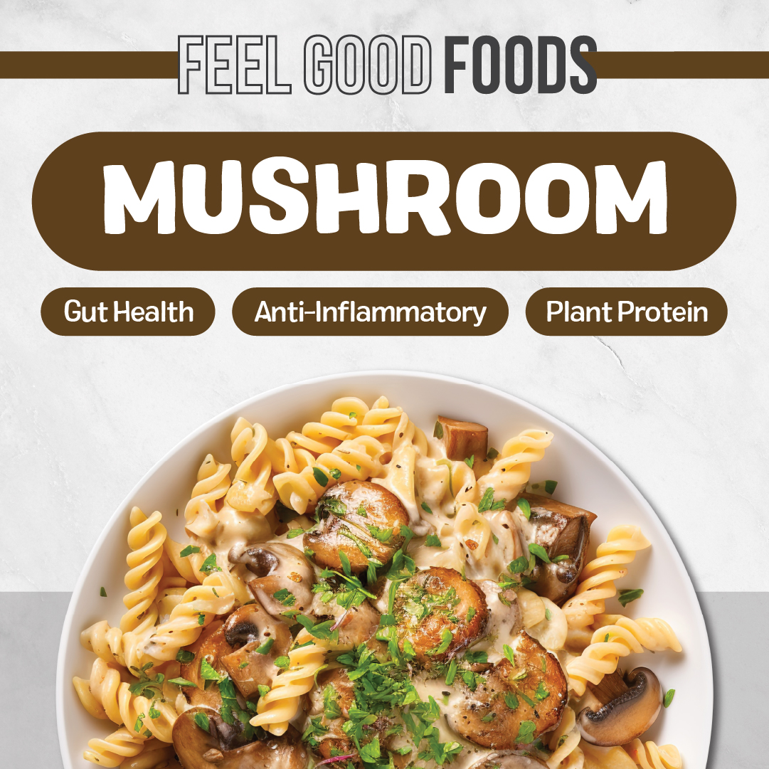 ChartwellsWSC's tweet photo. Feel Good Food Friday: Mushrooms in a class of their own! 🍄 Benefits of adding mushrooms to your dish: They are plant based, promote gut health, low in calories, have anti-inflammatory properties, high in Vitamin B, D and potassium.  #feelgoodfoods https://t.co/PNvn9V3cux