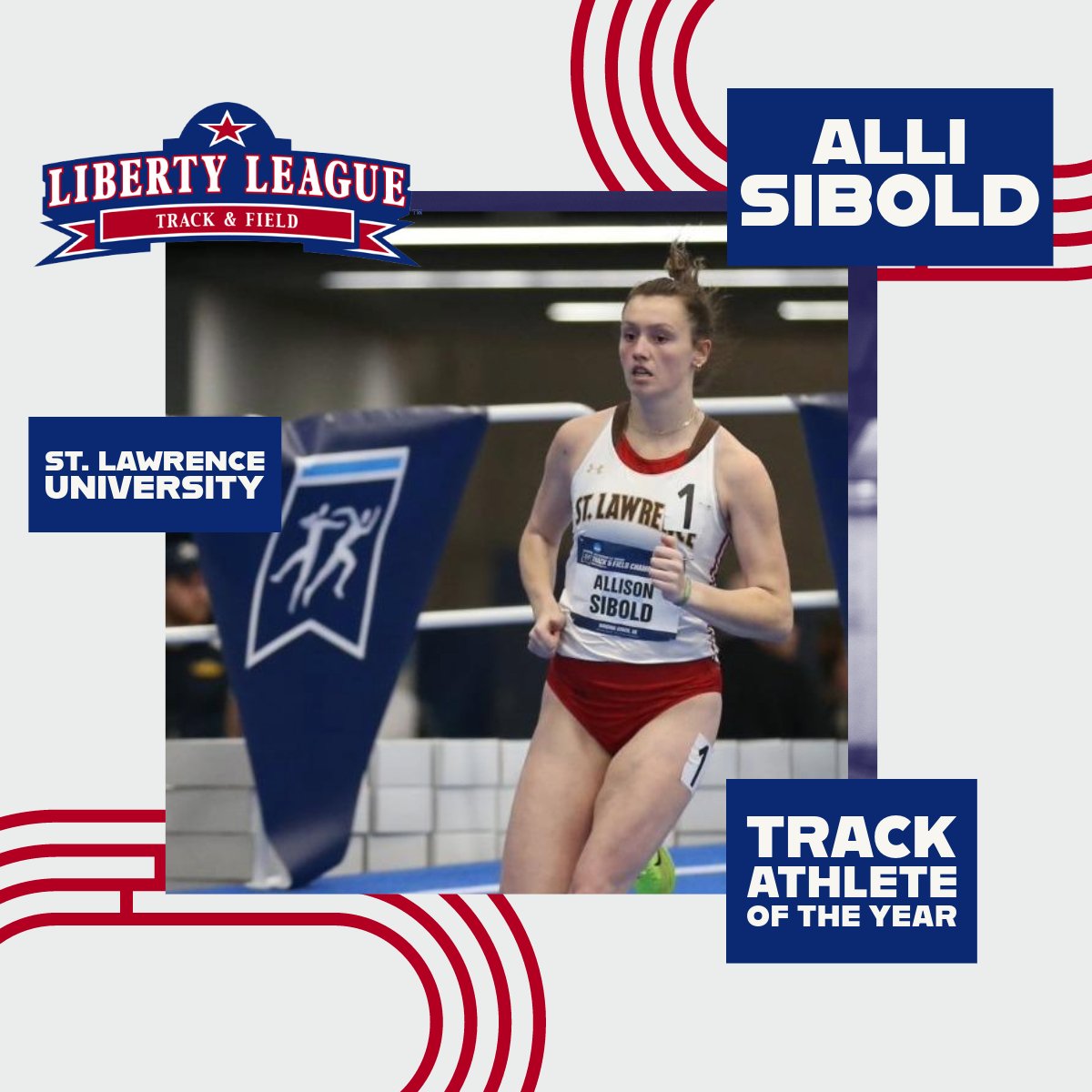 LLAthletics's tweet photo. Congratulations to @SLUsaints Alli Sibold, the 2023-24 Liberty League Women's Indoor Track &amp; Field Track Athlete of the Year! #LLTrackField https://t.co/z3tzor4WjJ