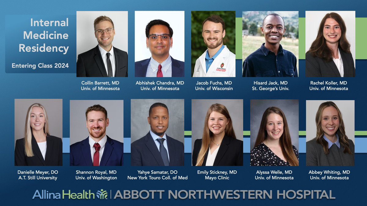Thrilled to announce our next class of residents 🤩 Welcome to the Abbott family! #Match2024