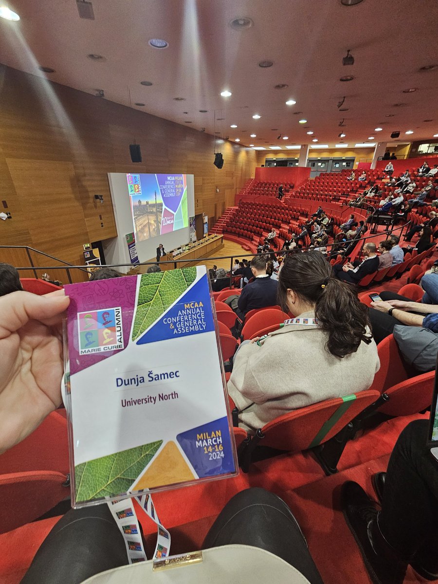 sa_dunja's tweet photo. It is nice to be at #MCAAConf2024 @Mariecurie_alum 😁 https://t.co/6485xzORqE