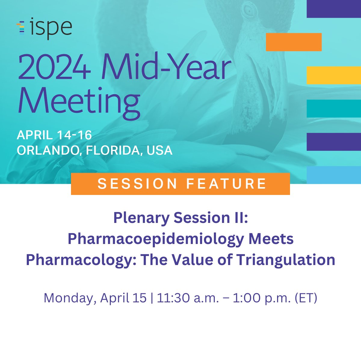 Explore benefits of incorporating #Pharmacoepidemiology and pharmacology disciplines in research during our 2024 Mid-Year Meeting in Orlando, April 14-16! Join us as we share insights shaping evidence-based health care: bit.ly/3URdrph #PharmEpi #EpiTwitter #ISPEMY2024