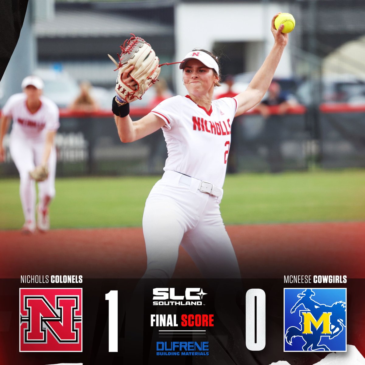 COLONELS WIN!!! Molly Yoo tosses a 2-hit shutout in a thrilling win over McNeese #geauxcolonels #SwordsUp
