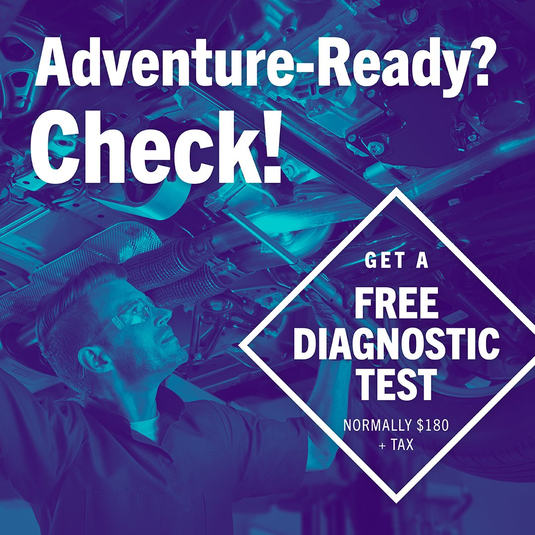We want to make sure our customers can hit the road worry-free. ✨ A diagnostic test is a great way to see if your vehicle is ready for adventure. The best part? We’ll waive the diagnostic test fee! (Over $180 in savings!) Offer ends March 22! Schedule: ow.ly/RSJm50QUIPa