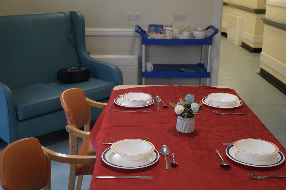 For Nutrition & Hydration week, one of OTs Clair took some snaps of the breakfast group from one of our dementia wards - evidence shows this  sort of supportive group promotes independence, interaction and increased eating & drinking #NHWeek