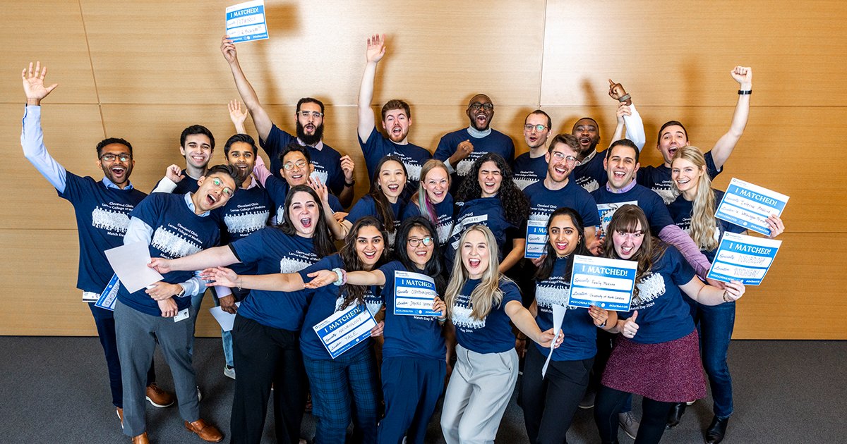 to all the Cleveland Clinic Lerner College of Medicine students who matched today! 🩺
We wish you the best of luck as you move into your residency programs.
We are excited to see the mark you make on the world! #MatchDay