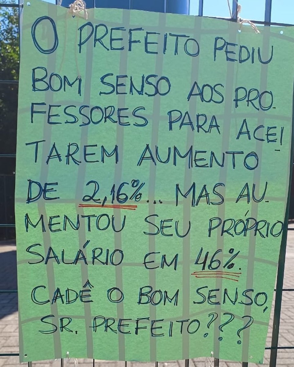 Todo apoio à greve dos professores de São Paulo!

QUE VERGONHA, NUNES