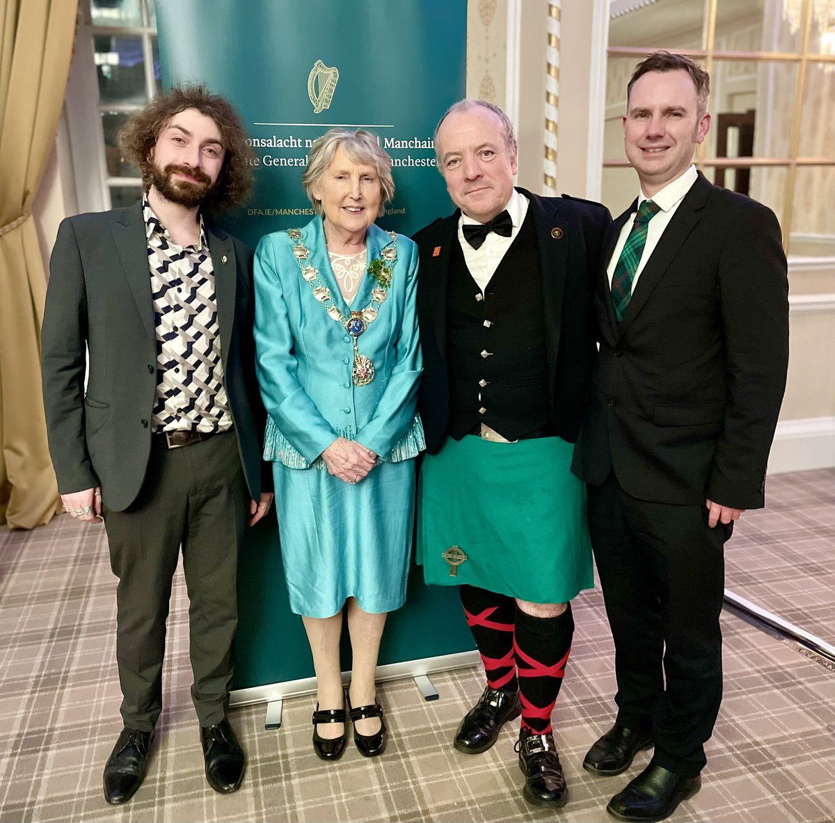 What a pleasure to join our Mayor of Trafford, <a href="/MikeKaneMP/">Mike Kane MP</a> &amp; <a href="/aidanjwilliams/">Aidan Williams</a> at the Consulate General of Ireland’s St Patrick’s Day Reception in Manchester ☘️🇮🇪