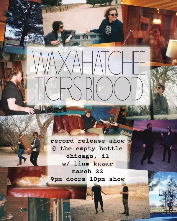 tigers blood is out one week from today 🩸 playing a show at @theemptybottle in chicago to celebrate! joined by @liamkazar, tickets on sale monday march 18 @ 10 am ct waxahatchee.com/shows