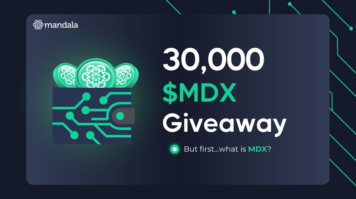 Time for a $MDX Giveaway…but first what is the Mandala Exchange Token?

Symbol: $MDX
Total Supply: 400,000,000
Current Price: $0.017

Why hold MDX?
✅ Earn 4% on $MDX holdings
✅ Reduced Trading Fees by holding $MDX
✅ Listing Fees Paid In $MDX
✅ Buybacks &amp; Burns

We are giving