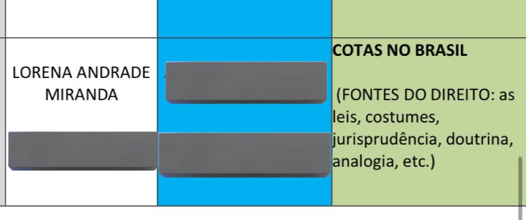 lorisstudy's tweet image. vou participar de um seminário em forma de debate entre “advogados”, cada grupo com um tema, e eu peguei defesa das cotas raciais no brasil (o prof escolhe)

tô morrendo de medo porém tô animada estudando a defesa e a argumentação jurídica 😁😁