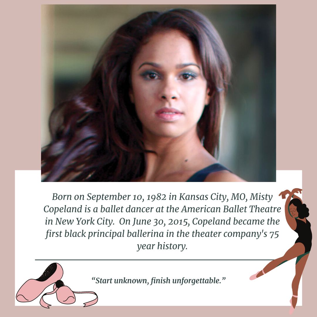 #womenshistorymonth #mistycopeland #ballerina #balletdancer #americanballettheatre #thefirst #blackwomanmagic #blackballerina