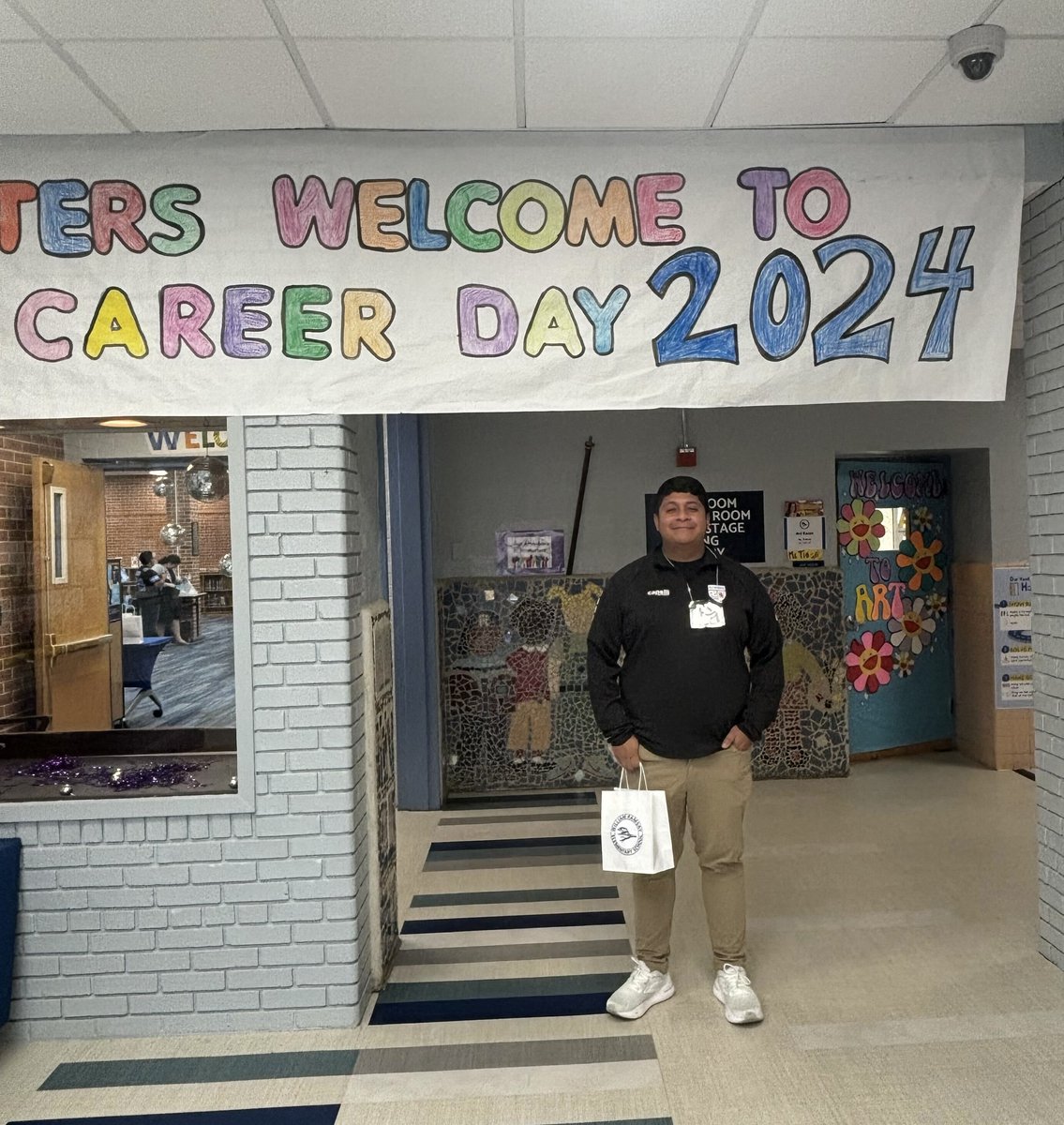 Coach Johnatan (ASA's Outreach & School Programs Manager, in addition to a coach!) participated in the William Ramsay career day today—talking with students about all of the great soccer related careers kids can aspire to! Great work Johnatan.